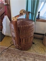 Very large wicker storage basket with 3 tiers