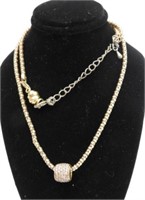 Lot #5020 - 14kt gold ladies necklace with 14kt