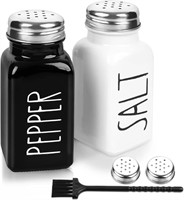 2 Pack Salt and Pepper Shakers Set