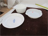 Corning Ware Bowl, Pie Plate, Pyrex Pie Plate