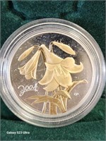 2004 50 cent Easter Lily sterling silver coin