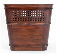 Wooden Lattice Wastepaper Basket Cover