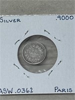 1846 France 25 Centimes Silver Coin