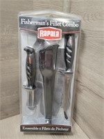 Rapala Fillet Combo NIP Knife, Sheath, Fork, Glove