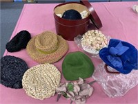 (8) Ladies hats (antique to vintage)