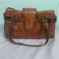 Western Cognac Leather Handbag