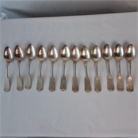 12 SPOONS MARKED COIN