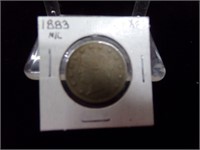1883-V nickel xf