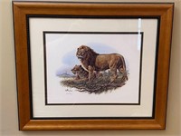 Framed Lion Picture by Balke