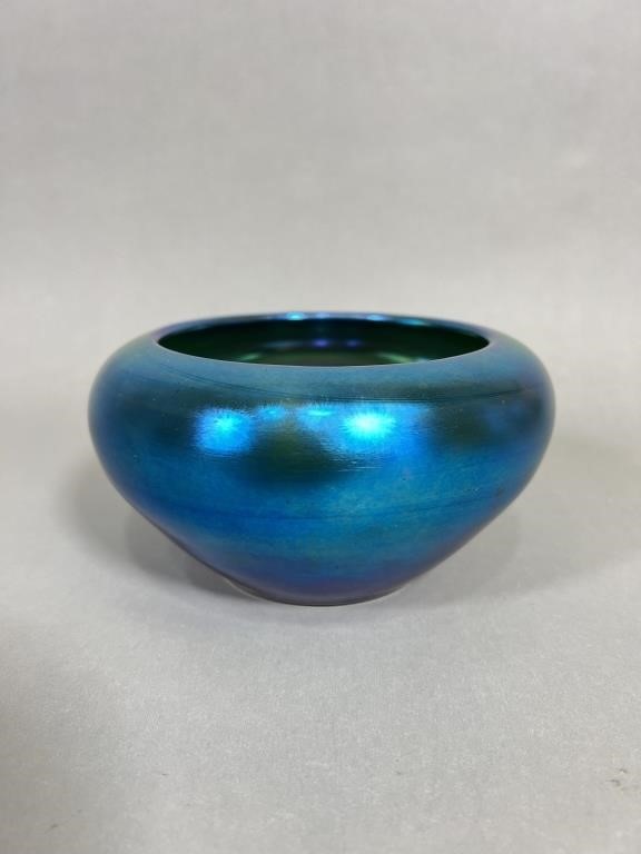 Steuben Aurene Blue Bowl