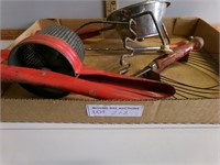 Red handle kitchen items