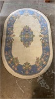 Oval Shaped Area Rug * Needs Cleaning * 61" Long X