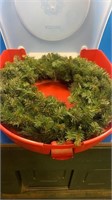 Light Up Wreath w/ Container