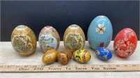 Decorative Eggs (ceramic, wood & plastic)