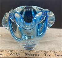Unmarked Art Glass dish (5"H)