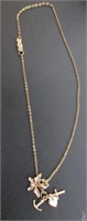 10" Chain with 10kt Gold Charms (Chain unmarked)
