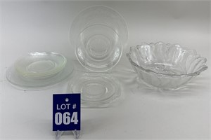 Assortment of Glass Dishes & Bowl