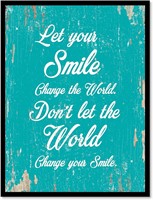 Let Your Smile Change The World Handcrafted Canvas