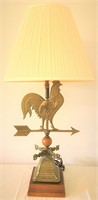 Vintage Rooster Weathervane Lamp