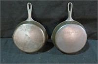 (2X) WAGNER #8 & #8 CAST IRON SKILLET