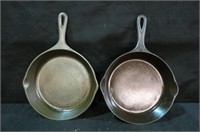 (2X) WAGNER #6 & #6 CAST IRON SKILLET