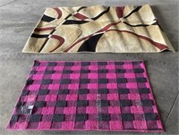 Pink and Black Checkered Pattern and Neutral Tone
