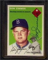 Don Zimmer Signed 1954 Prospect Card (Card=Repo)