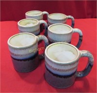 Stoneware Mugs 6pc lot