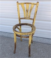Distressed Yellow Chair Frame
