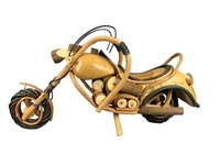 A Handmade Wood Motorcycle Decor
