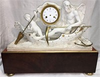 Ravrio, Bronzier A Paris & Bisque Porcelain Clock