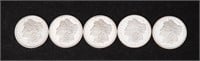 (5) SILVER ROUNDS