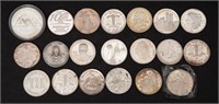 (20) MIXED LOT OF SILVER ROUNDS