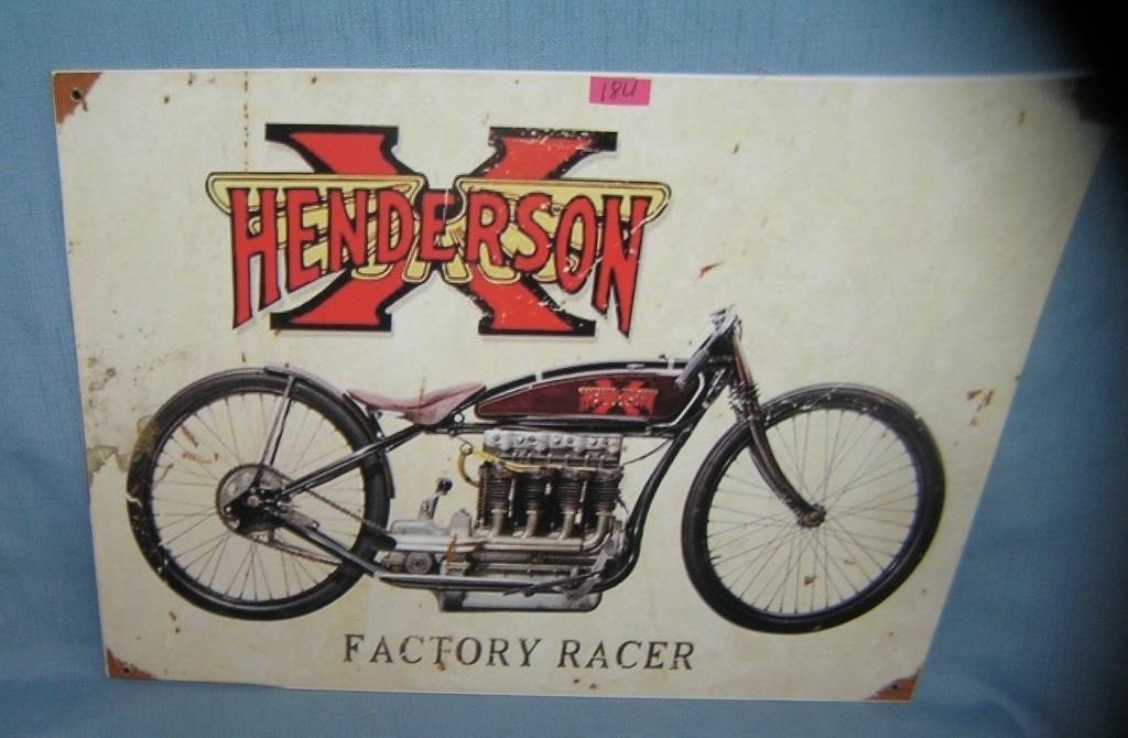 Henderson Motorcycle retro advertising sign