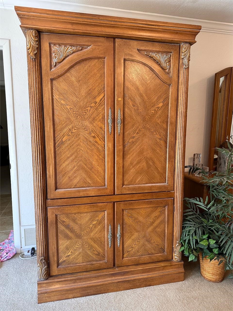 Large mid-century entertainment cabinet