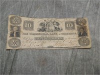 1853 Commercial Bank of Columbia $10 Obsolete Curr