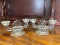 Pair of Fostoria Candle Holders