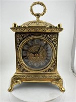 Brass Mantel Clock Gold Tone
