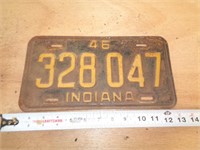1946  INDIANA LICENSE PLATE