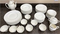 69pc Wedgwood China Dish Set: White Pattern