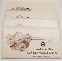 (4) 1988 Mint Sets