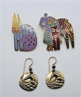 Laurel Burch Brooch & Earrings Collection