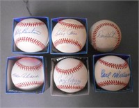 National League Player Signed Baseballs