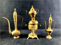 Samovar Imperial Russian Brass Tea Pot Set 19th Ce