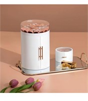 Round plastic jewelry box with travel container