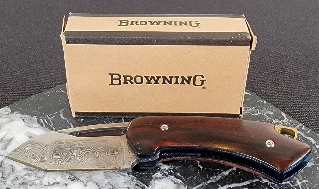 Browning Damascus Folding Knife