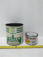 trojan grease and lemon wax tins