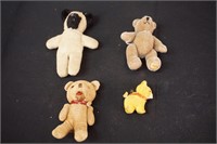 Lot of 4 Vintage and Antique Teddy Bears