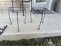 (2) Iron Plant Stands (14" Tall)