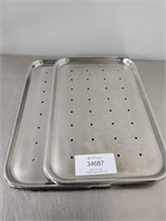 Unbranded . Stainless Steel Tray - Lot of (2)